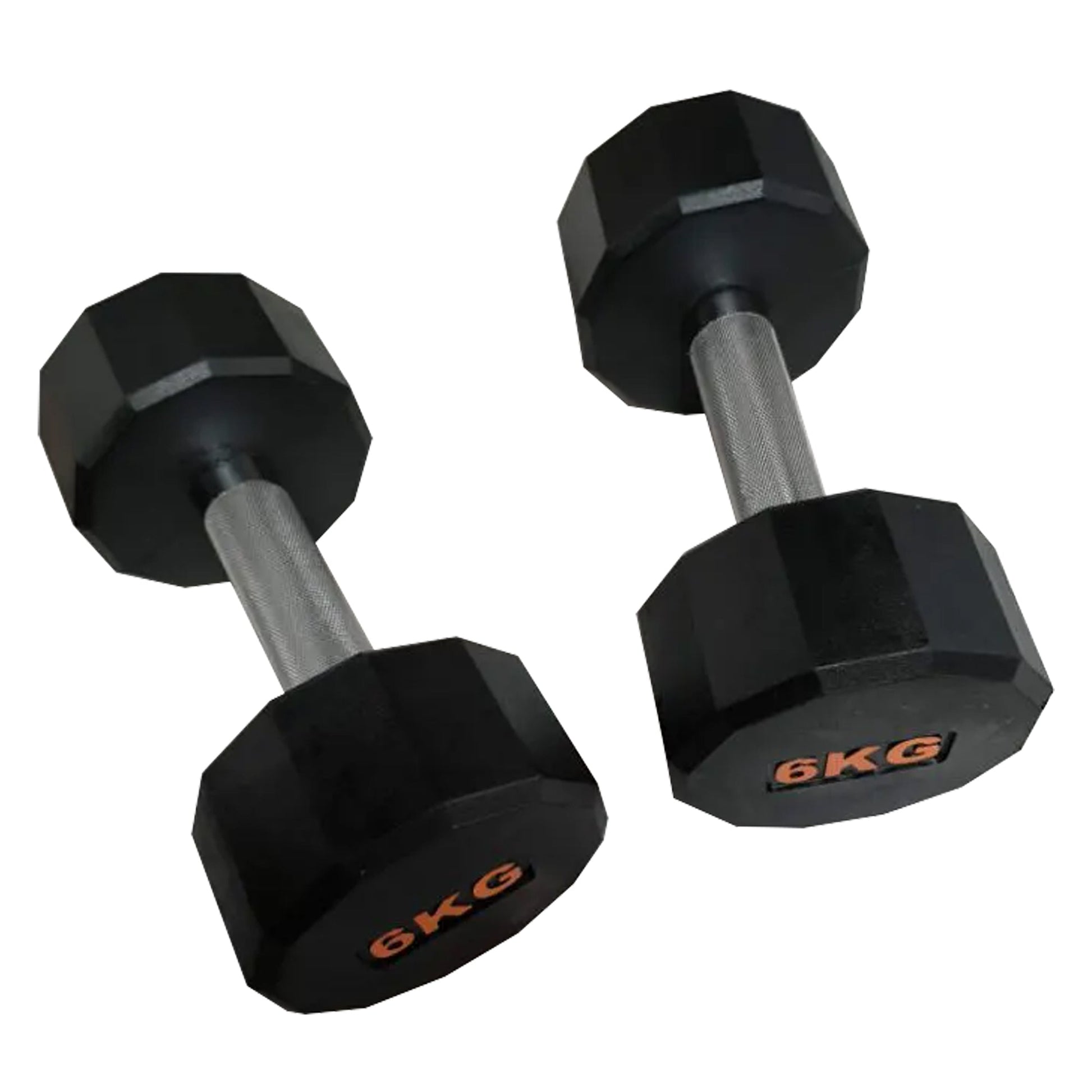 Hex Rubber Round-Coated Dumbbell – Anti‑Roll, High‑Grip Ergonomic Handle, Strength Training for Home Gym, Quiet & Durable Design