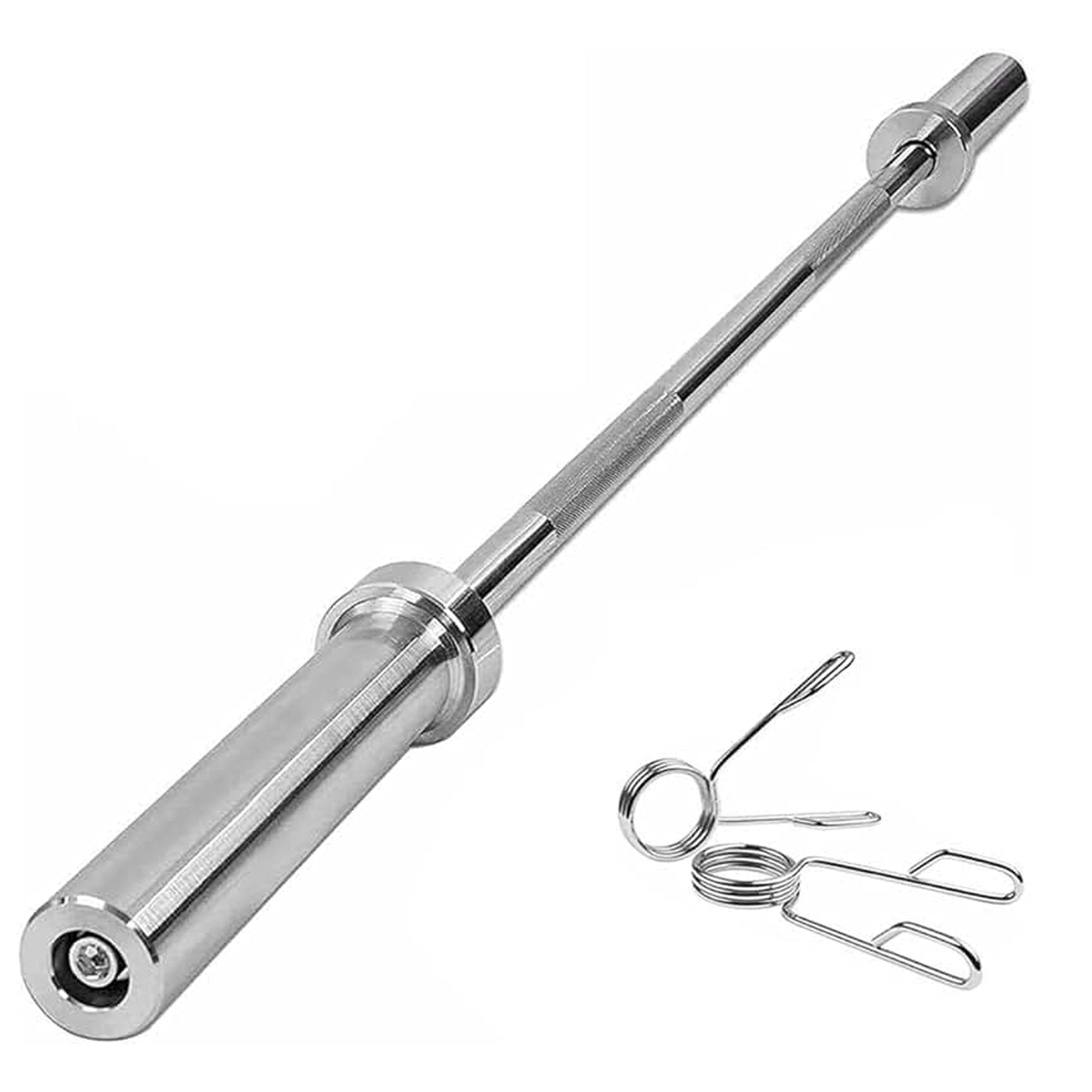 Heavy-Duty Olympic Barbell 2" – Premium 4ft / 5ft / 6ft / 7ft Weightlifting Bar with Spring Collars | Multipurpose for Squat, Bench Press, Deadlift & Powerlifting