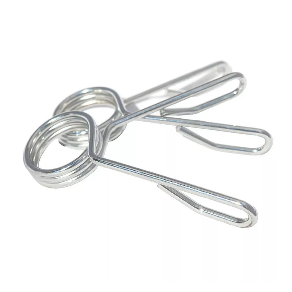 Olympic 2″ Spring Collars – Chrome-Plated Steel Barbell Clips for 50 mm Olympic Bars, Secure Grip for Home Gym, Strength Training