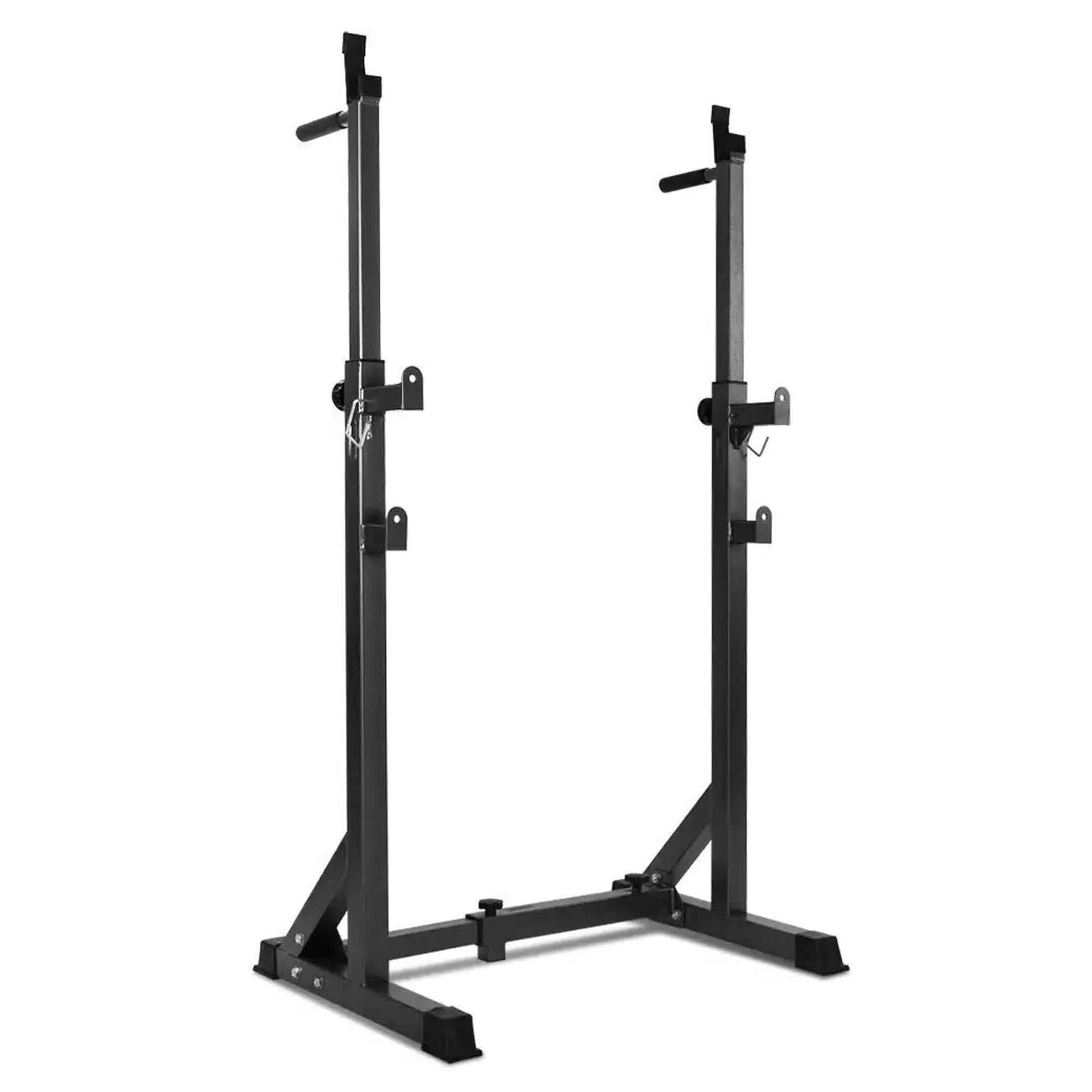 Adjustable Heavy-Duty Half Squat Rack with Dip Station & Spotters, 200KG Max Load, Steel Frame for Strength Training – Home Gym Essential