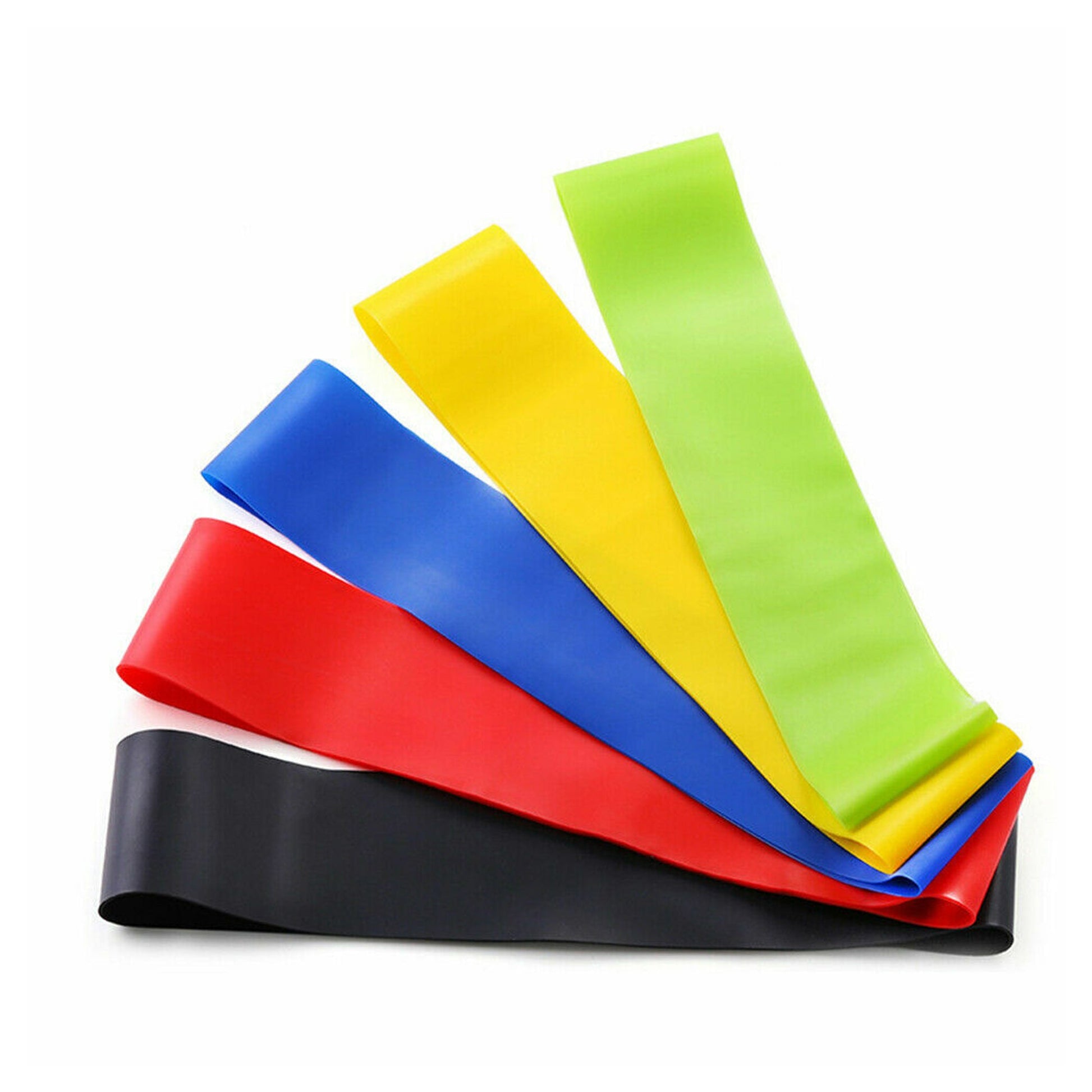 Resistance Band Loop Set – 5‑Level Lightweight Latex Bands for Home Workouts, Pilates & Strength Training – Toning, Mobility & Recovery Tool