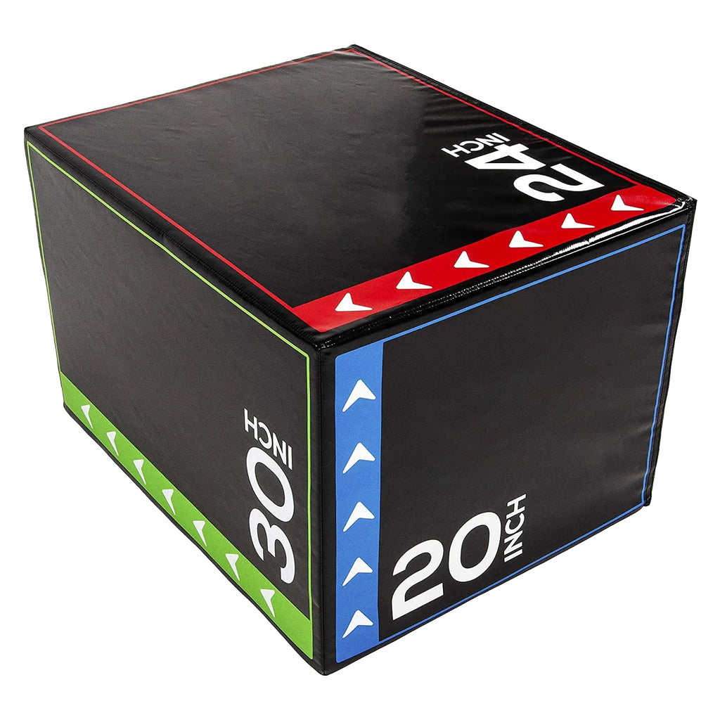 Soft 3‑in‑1 Foam Plyometric Jump Box – Non‑Slip Vinyl Coated for Home Gym Training