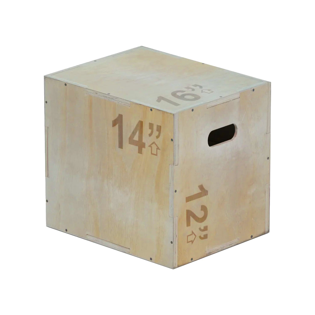Wooden Plyometric 3‑in‑1 Jump Box – Premium Baltic Birch Wood, Reversible Heights, Non‑Slip Corners, Strength & Agility Training for Home Gyms
