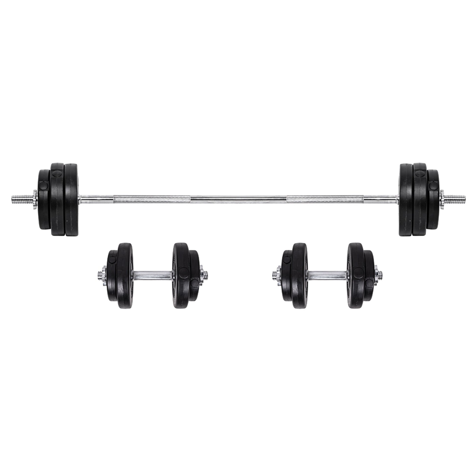 Cast Iron 65 kg Adjustable Barbell & Dumbbell Set – Knurled Chrome Handles, 2‑in‑1 Strength Training Kit for Home Gym & Personal Studio