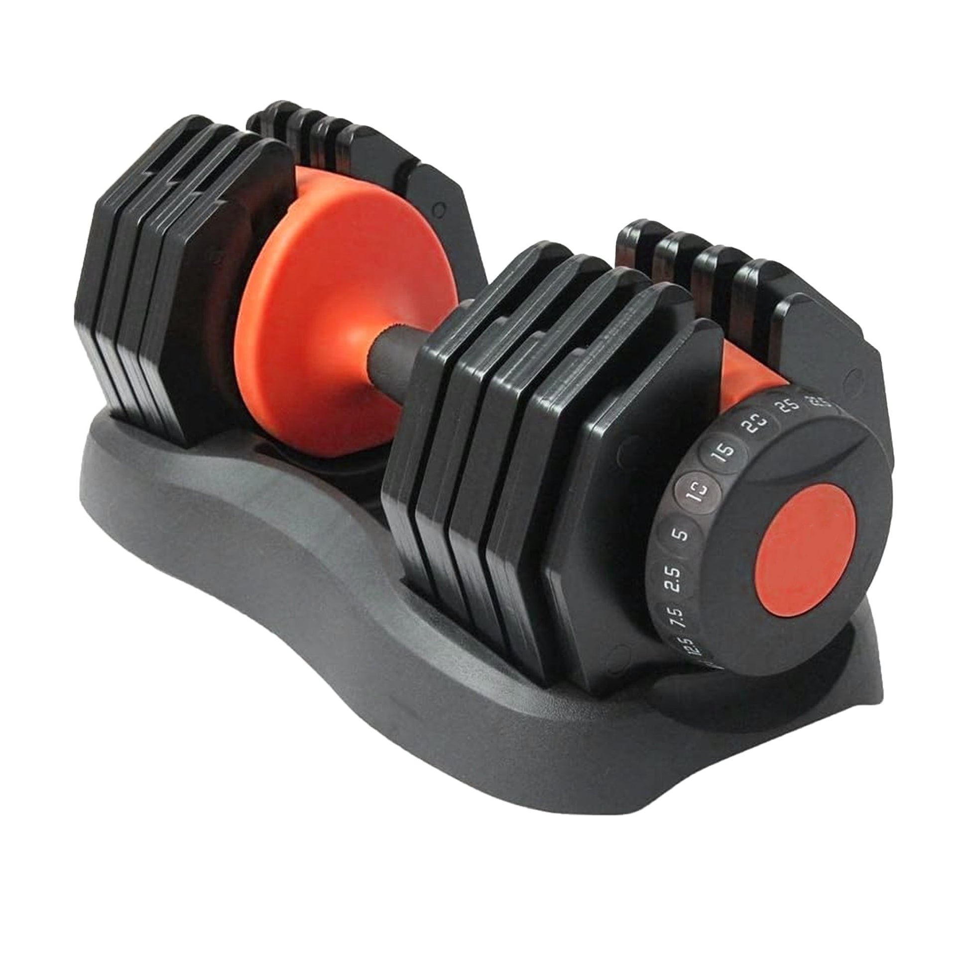 25kg Pair of Adjustable Dumbbells – 10-in-1 Each | 2.5kg–25kg Range | Quick Dial Weights with Safety Locking for Home Gym Strength Training