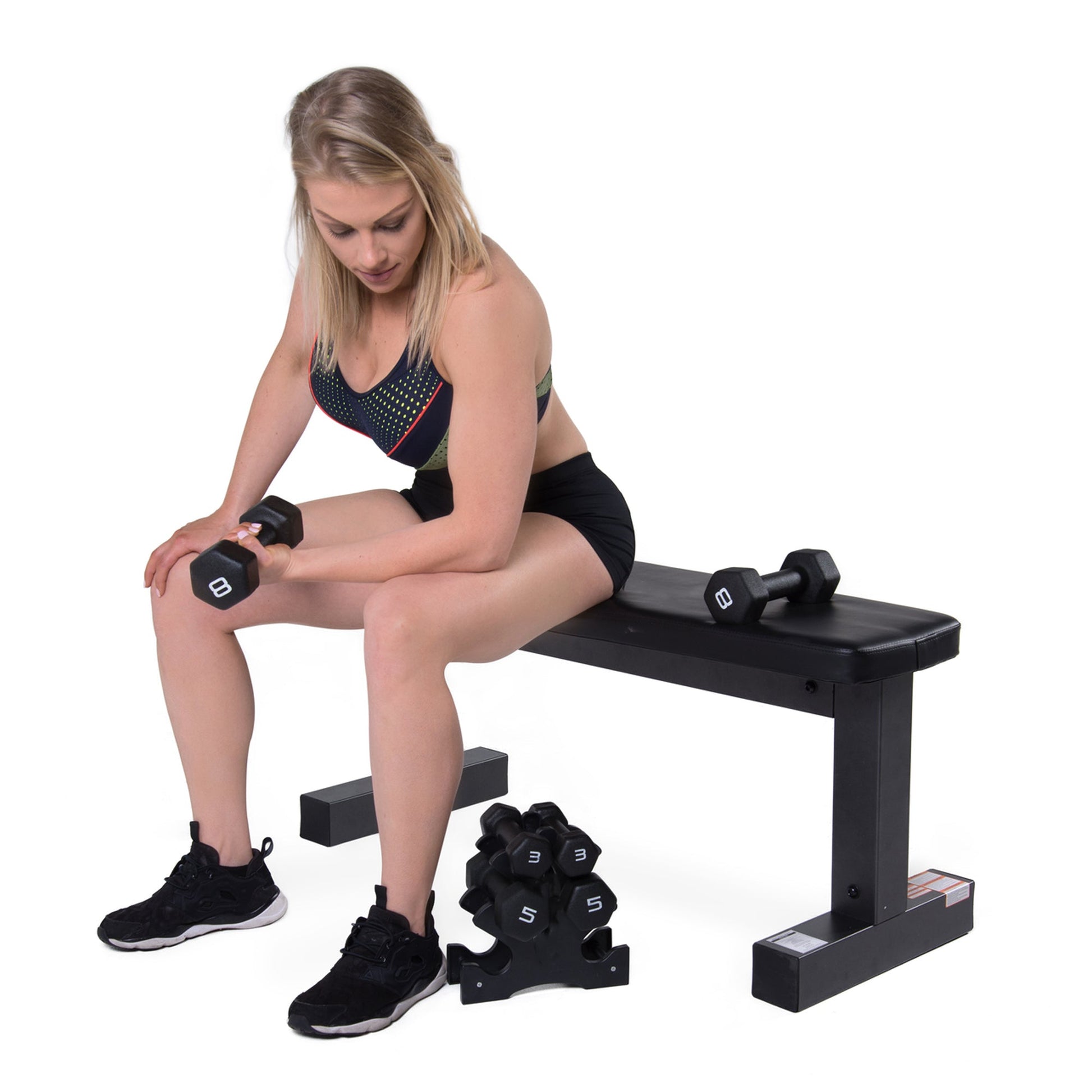 3/5 Tier Neoprene Dumbbell Tree Rack – Compact Free Weights Organizer Stand for Home Gym