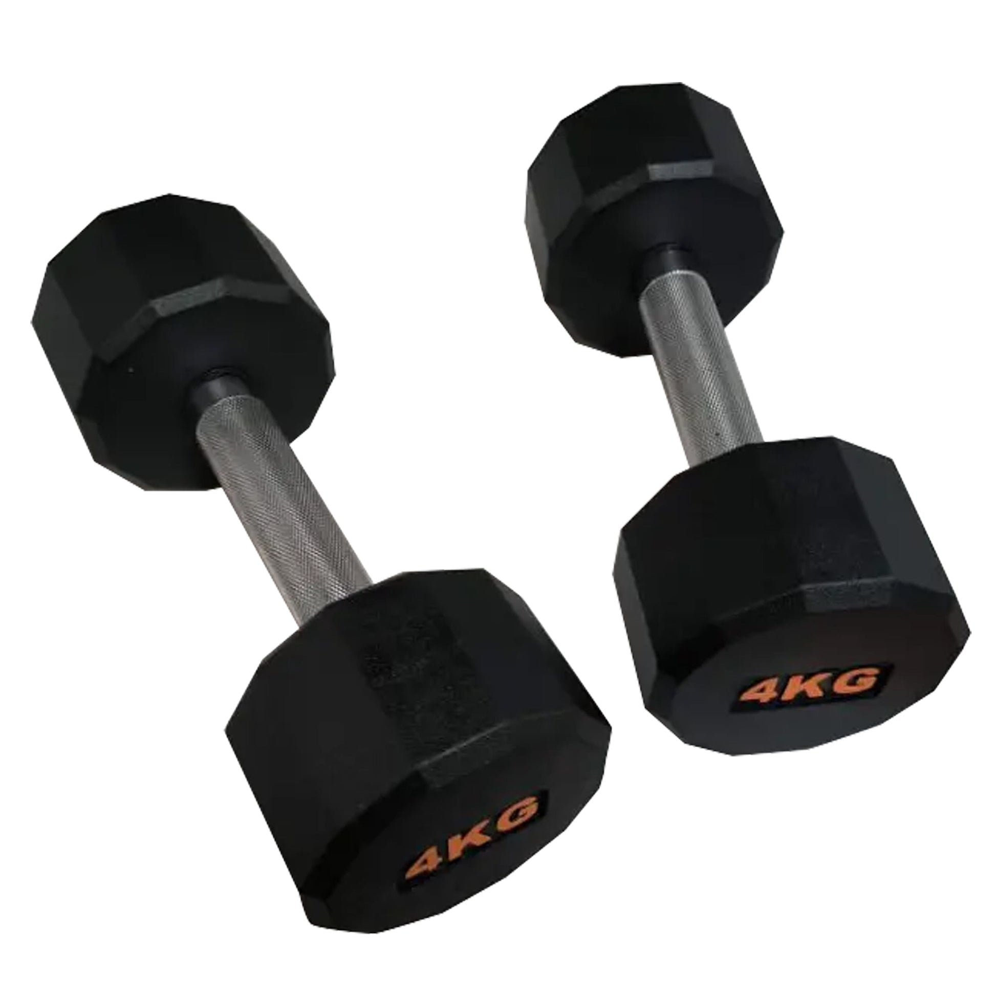 Hex Rubber Round-Coated Dumbbell – Anti‑Roll, High‑Grip Ergonomic Handle, Strength Training for Home Gym, Quiet & Durable Design