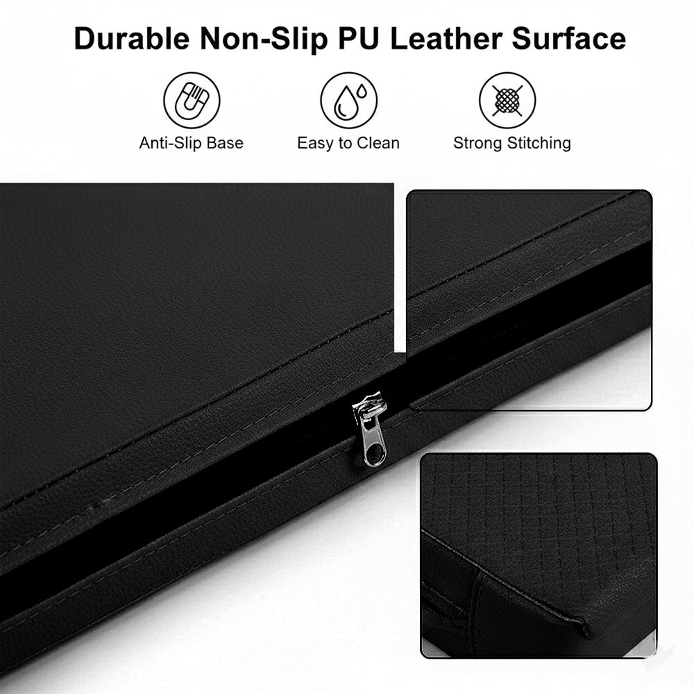 Tri-Fold Gymnastics Crash Mat – 5cm Thick PU Leather Non-Slip Folding Mat with Handles