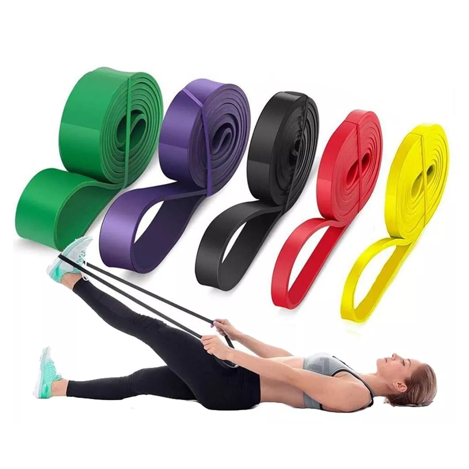 Adjustable Resistance Bands Set – 5‑Level Heavy‑Duty Latex, Pull‑Up & Strength Training, Mobility & Rehab for Home Gym