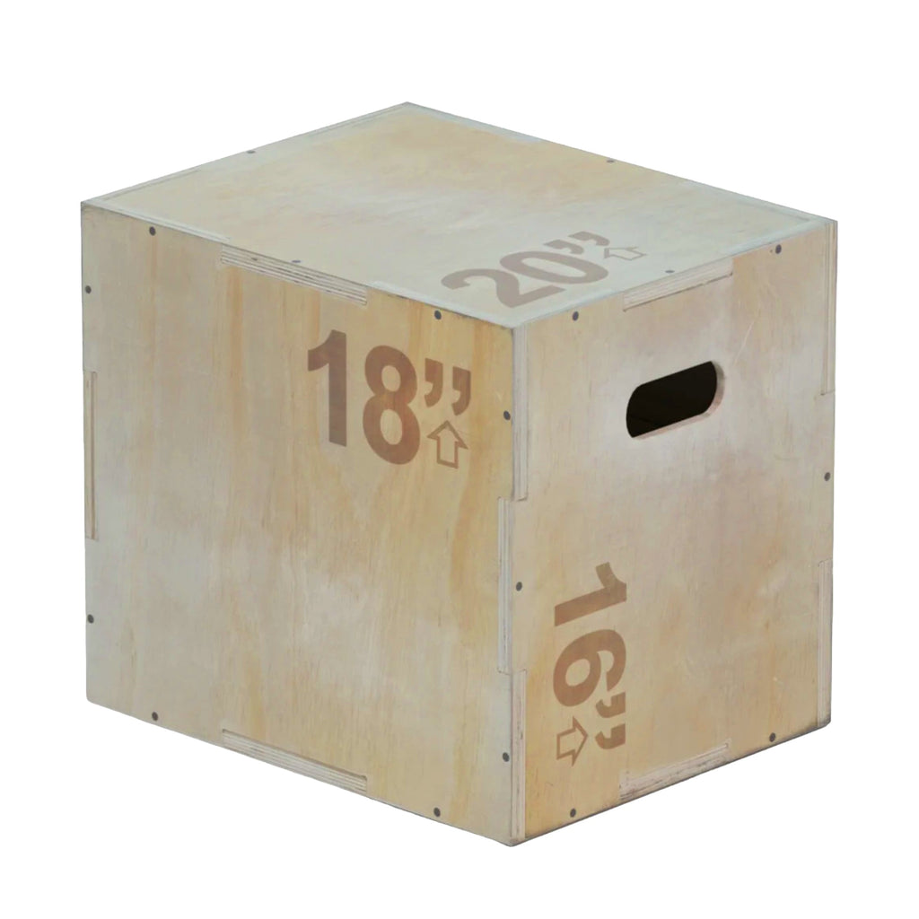Wooden Plyometric 3‑in‑1 Jump Box – Premium Baltic Birch Wood, Reversible Heights, Non‑Slip Corners, Strength & Agility Training for Home Gyms