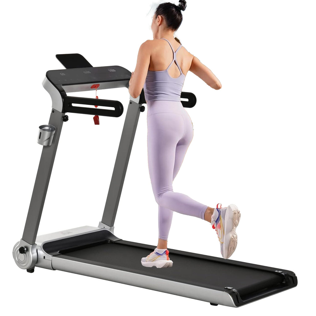 Compact Folding Treadmill – 750 W Motor | 1–14 km/h Speed | Cushioned Deck | Space‑Saving Design for Home Gym & Apartment Workouts