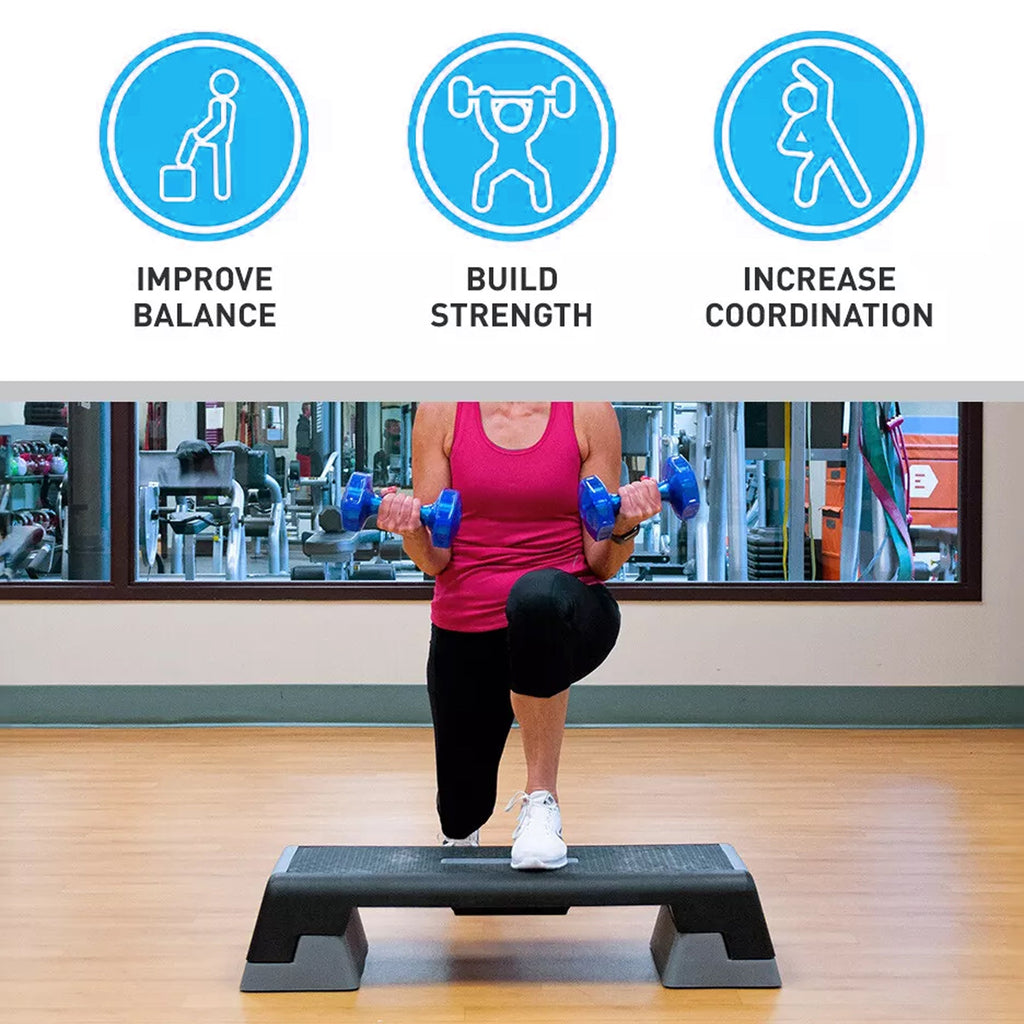 Adjustable Aerobic Stepper Platform – Non‑Slip Surface, 3‑Level Height, Durable & Compact for Home Gym Cardio & Fitness