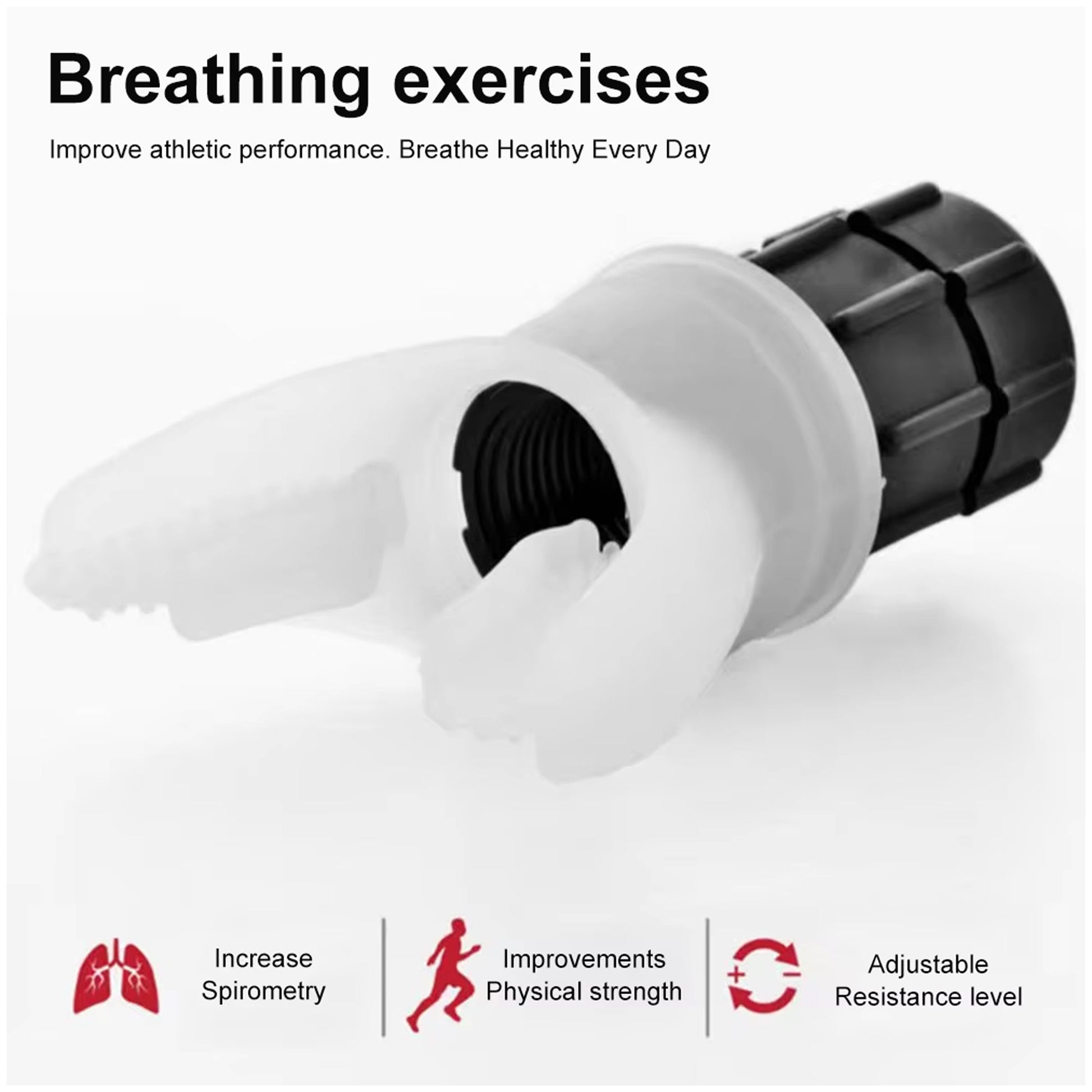 Breath Trainer | Portable Lung Exerciser for Respiratory Therapy, Lung Capacity & Stamina Boost