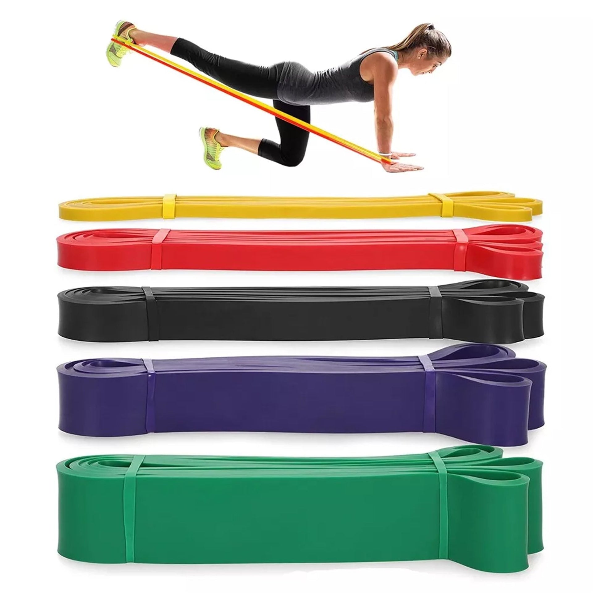 Adjustable Resistance Bands Set – 5‑Level Heavy‑Duty Latex, Pull‑Up & Strength Training, Mobility & Rehab for Home Gym