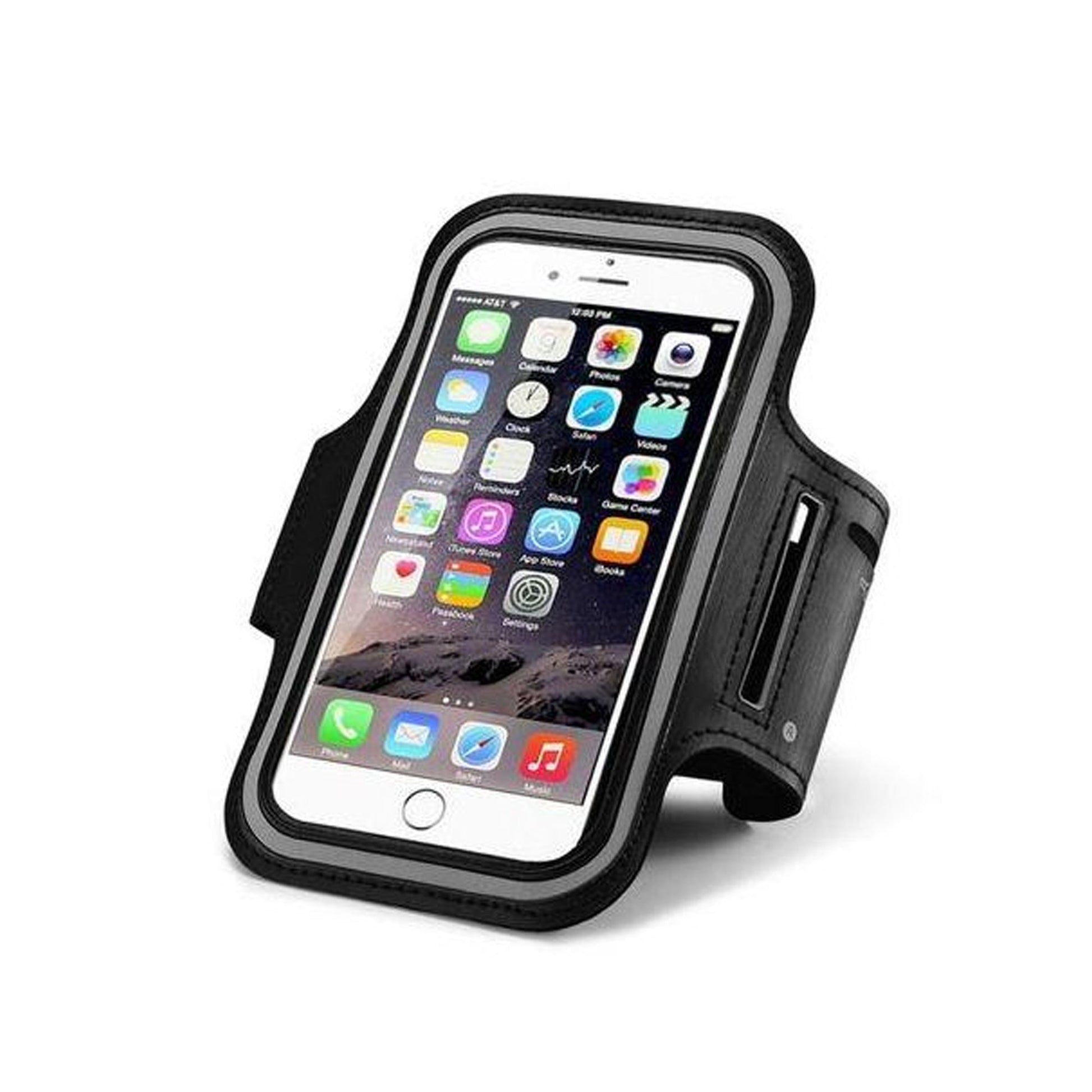 Waterproof Sports Armband Phone Holder – Reflective Strips, Elastic Fit up to 7" for Running & Gym
