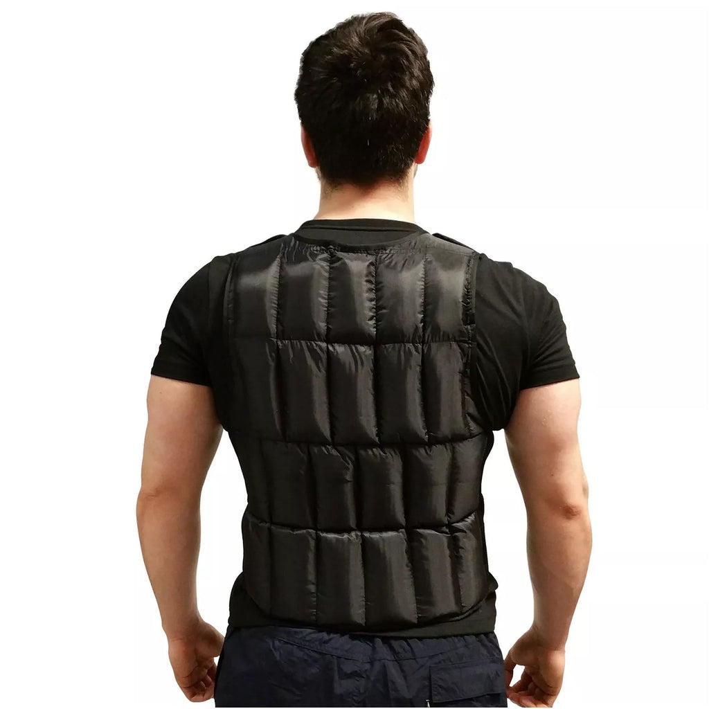 10–20 kg Adjustable Weight Vest – 38 Bag System in Black for Running, Cardio & Home Strength Training