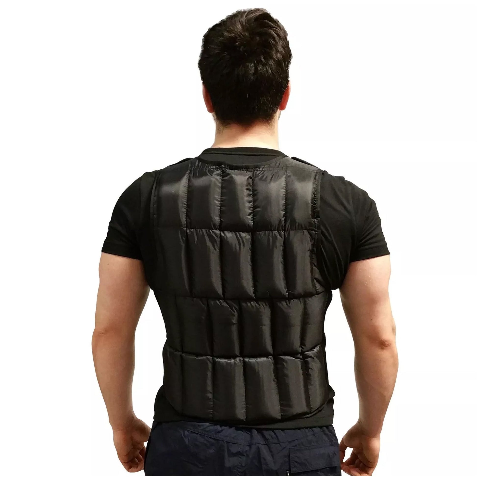 10–20 kg Adjustable Weight Vest – 38 Bag System in Black for Running, Cardio & Home Strength Training