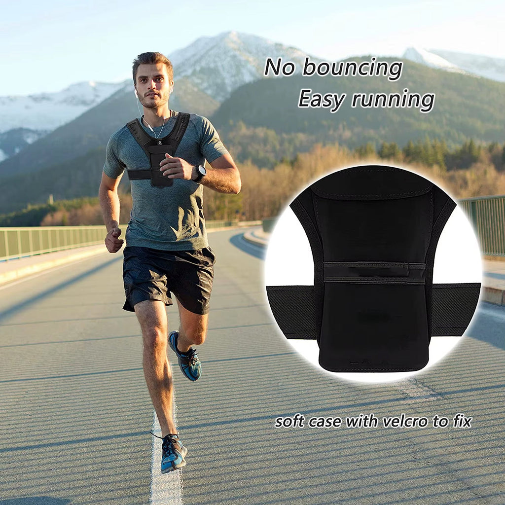 Lightweight Reflective Hydration Running Vest – Adjustable Neoprene‑Mesh with Phone Holder for Home & Outdoor Fitness