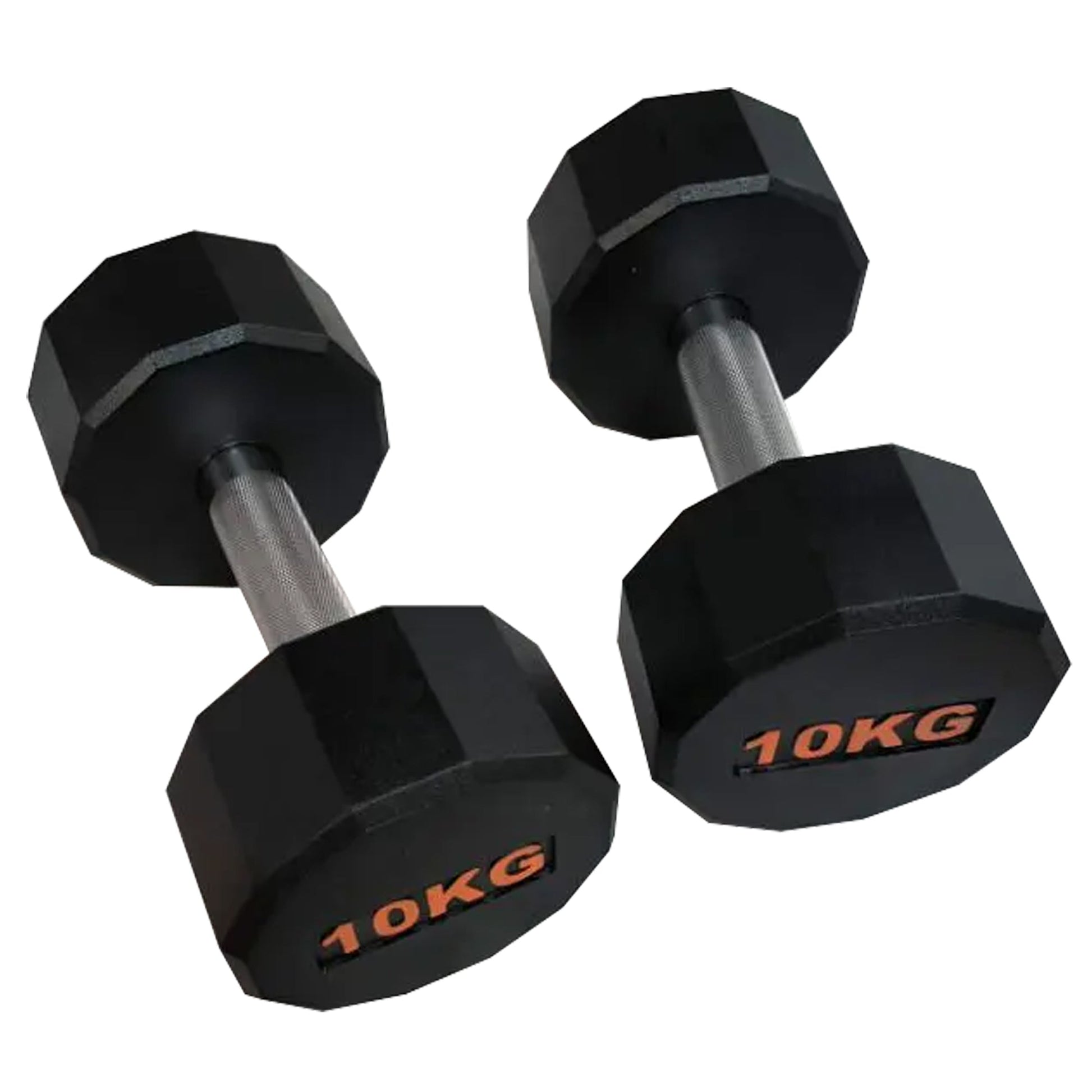 Hex Rubber Round-Coated Dumbbell – Anti‑Roll, High‑Grip Ergonomic Handle, Strength Training for Home Gym, Quiet & Durable Design