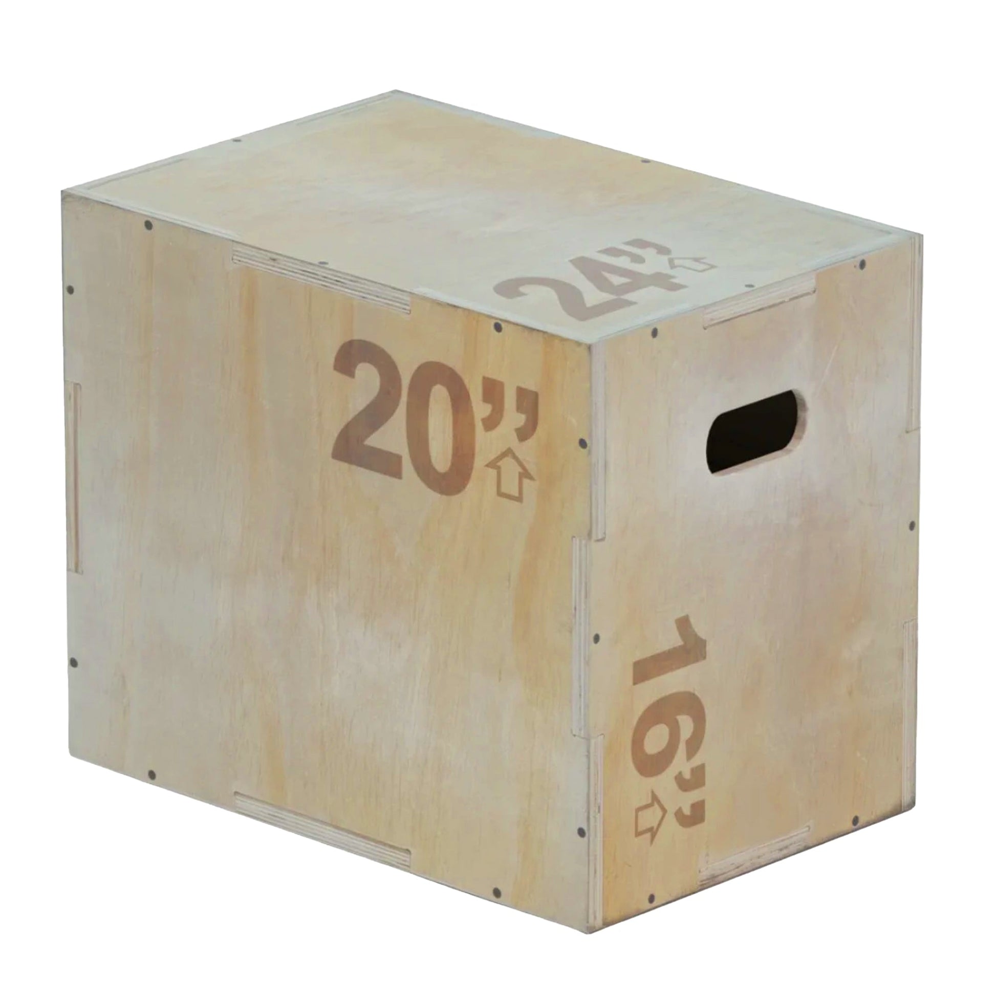 Wooden Plyometric 3‑in‑1 Jump Box – Premium Baltic Birch Wood, Reversible Heights, Non‑Slip Corners, Strength & Agility Training for Home Gyms