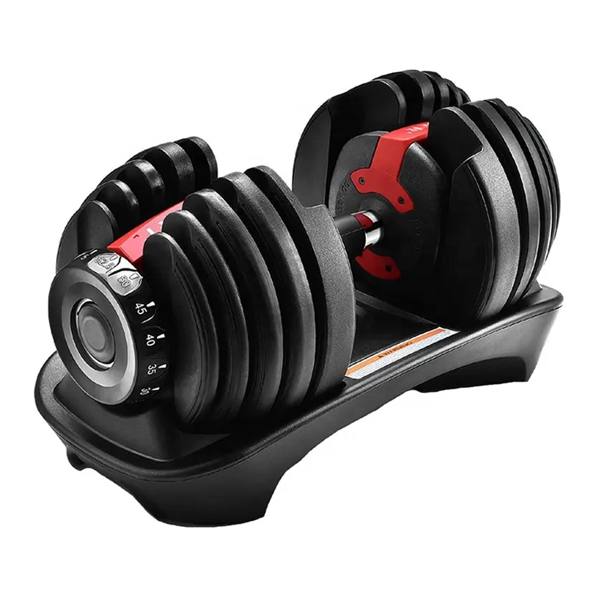 Adjustable 24 kg Quick‑Dial Dumbbell – 15‑in‑1 Rubber‑Coated Space‑Saving Weight Plate System for Strength Training, Home Gym Ready