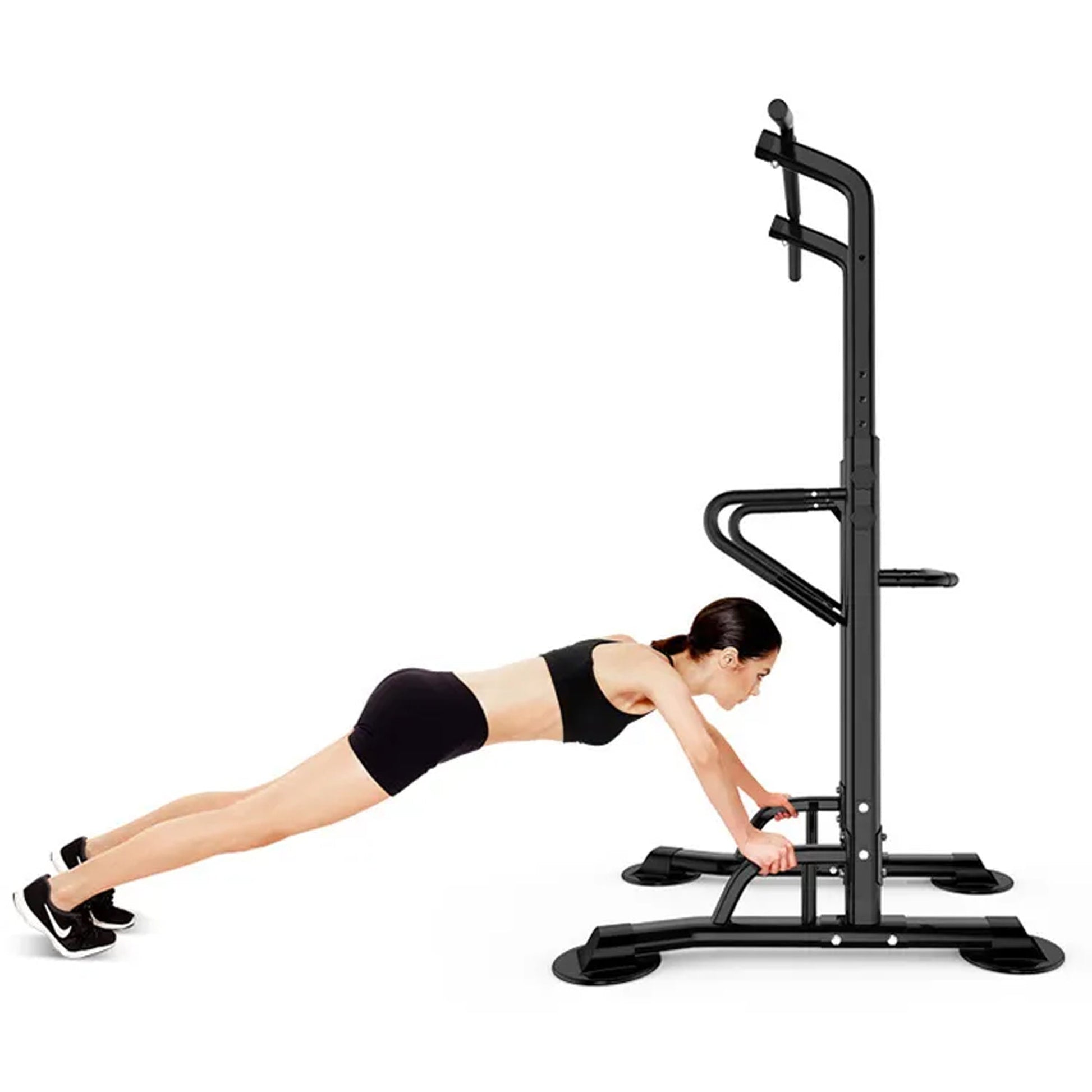 Adjustable Power Tower Pull‑Up & Dip Station – Heavy‑Duty Steel, Foam Padded, Multi‑Grip Pull‑Up Bar – Compact Home Gym Strength Training