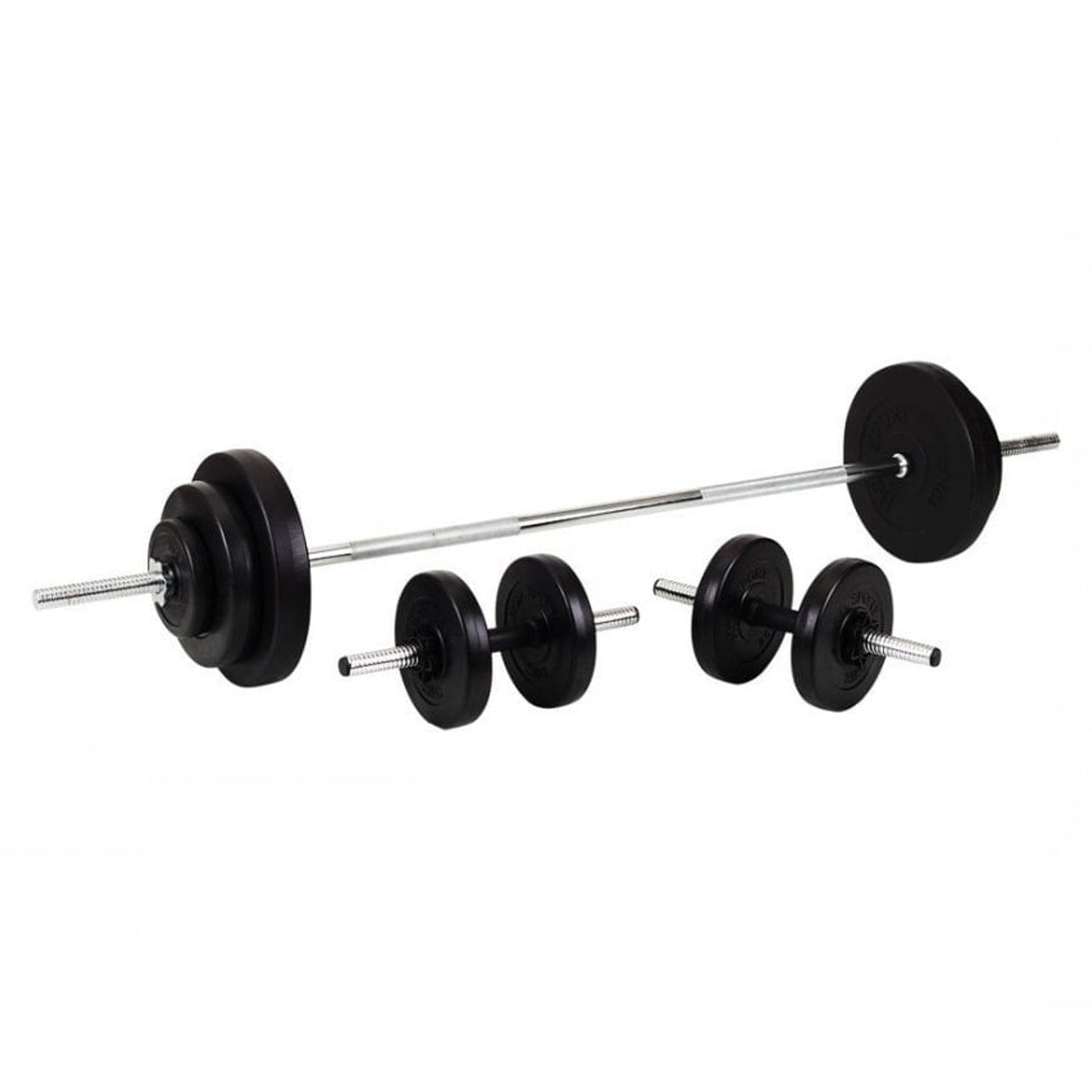 Cast Iron 65 kg Adjustable Barbell & Dumbbell Set – Knurled Chrome Handles, 2‑in‑1 Strength Training Kit for Home Gym & Personal Studio