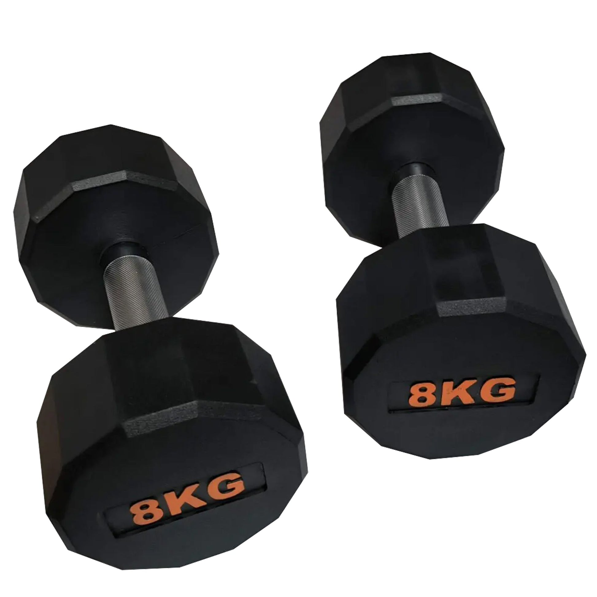 Hex Rubber Round-Coated Dumbbell – Anti‑Roll, High‑Grip Ergonomic Handle, Strength Training for Home Gym, Quiet & Durable Design