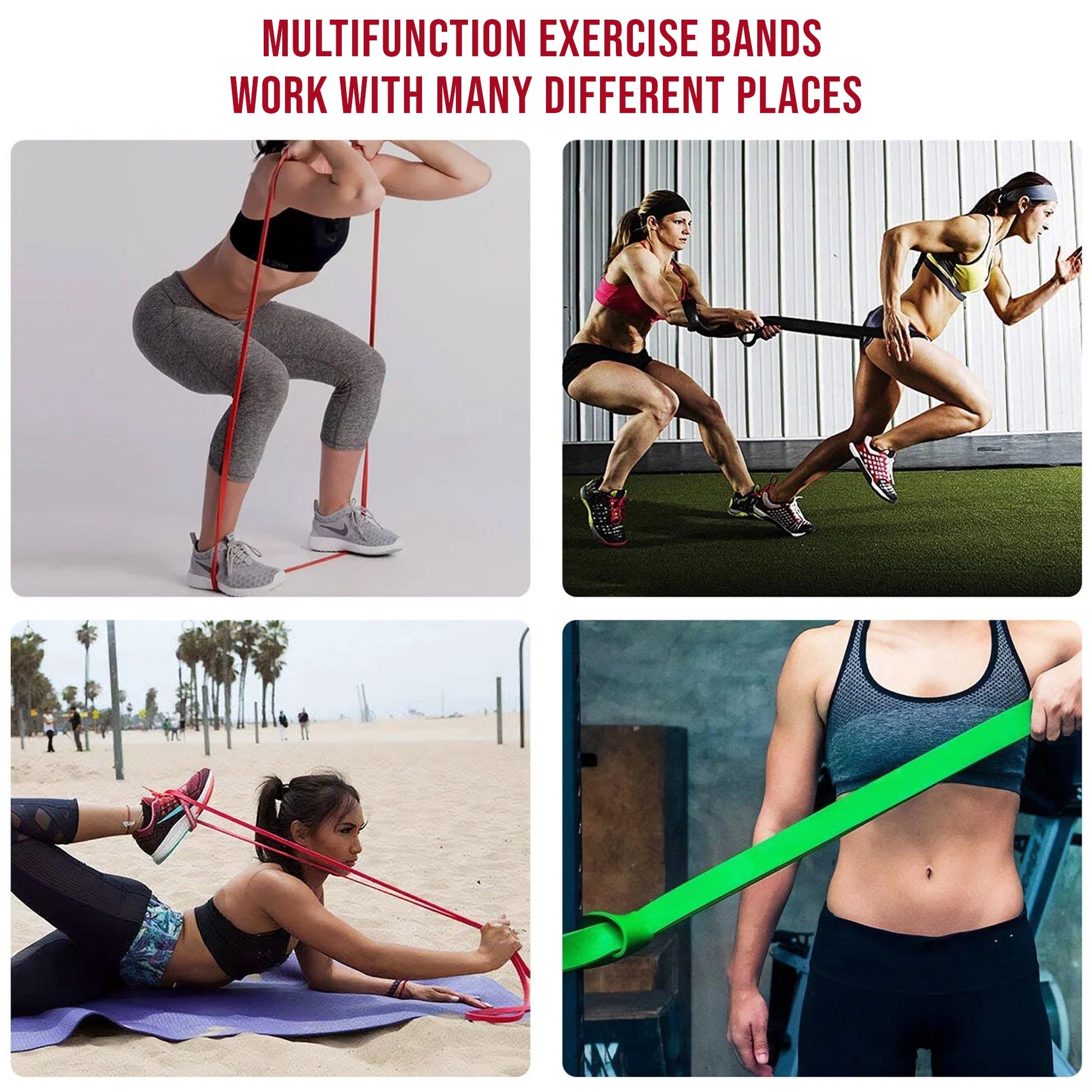 Adjustable Resistance Bands Set – 5‑Level Heavy‑Duty Latex, Pull‑Up & Strength Training, Mobility & Rehab for Home Gym