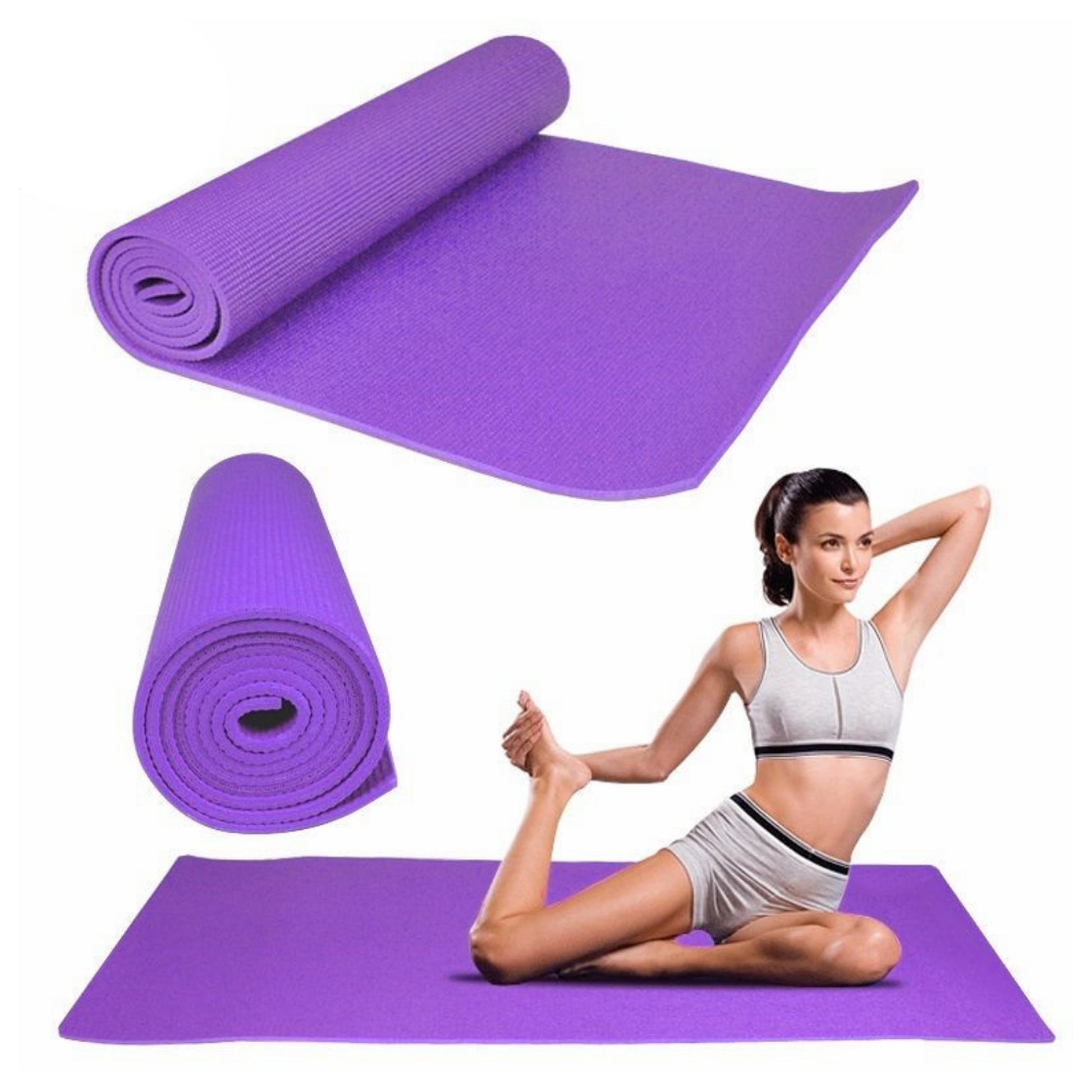 Extra Thick NBR Foam Yoga Mat – 15 mm Non‑Slip Eco-Friendly Exercise & Pilates Mat with Carry Strap – Cushioned Support for Home Gym & Fitness Studio