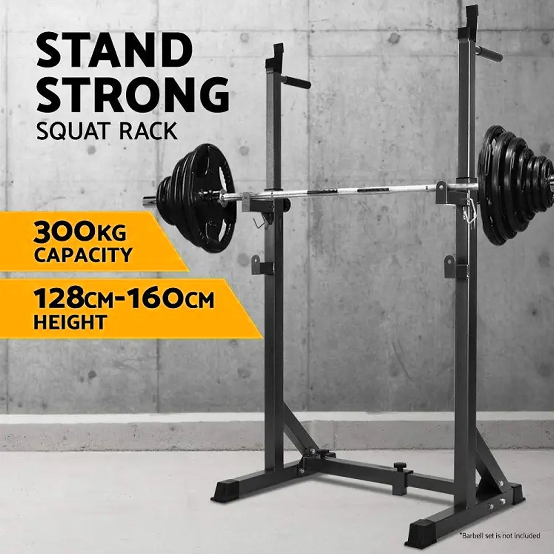 Adjustable Heavy-Duty Half Squat Rack with Dip Station & Spotters, 200KG Max Load, Steel Frame for Strength Training – Home Gym Essential