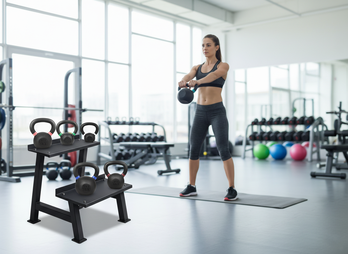Heavy-Duty Steel Kettlebell Storage Rack for Kettlebells – Compact Space-Saving Gym Organizer for Home