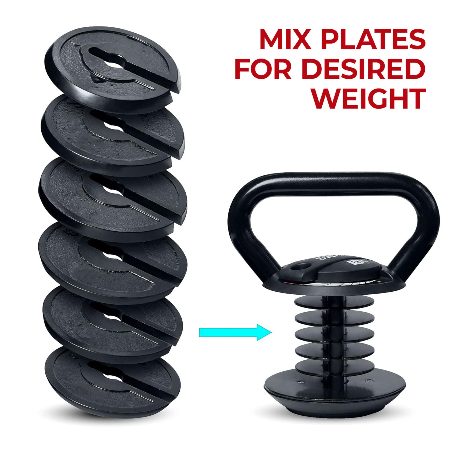 18 kg Adjustable Kettlebell – Heavy‑Duty Quick‑Lock Plates, Ergonomic Grip, Full‑Body Strength Training, Compact Home Gym Equipment