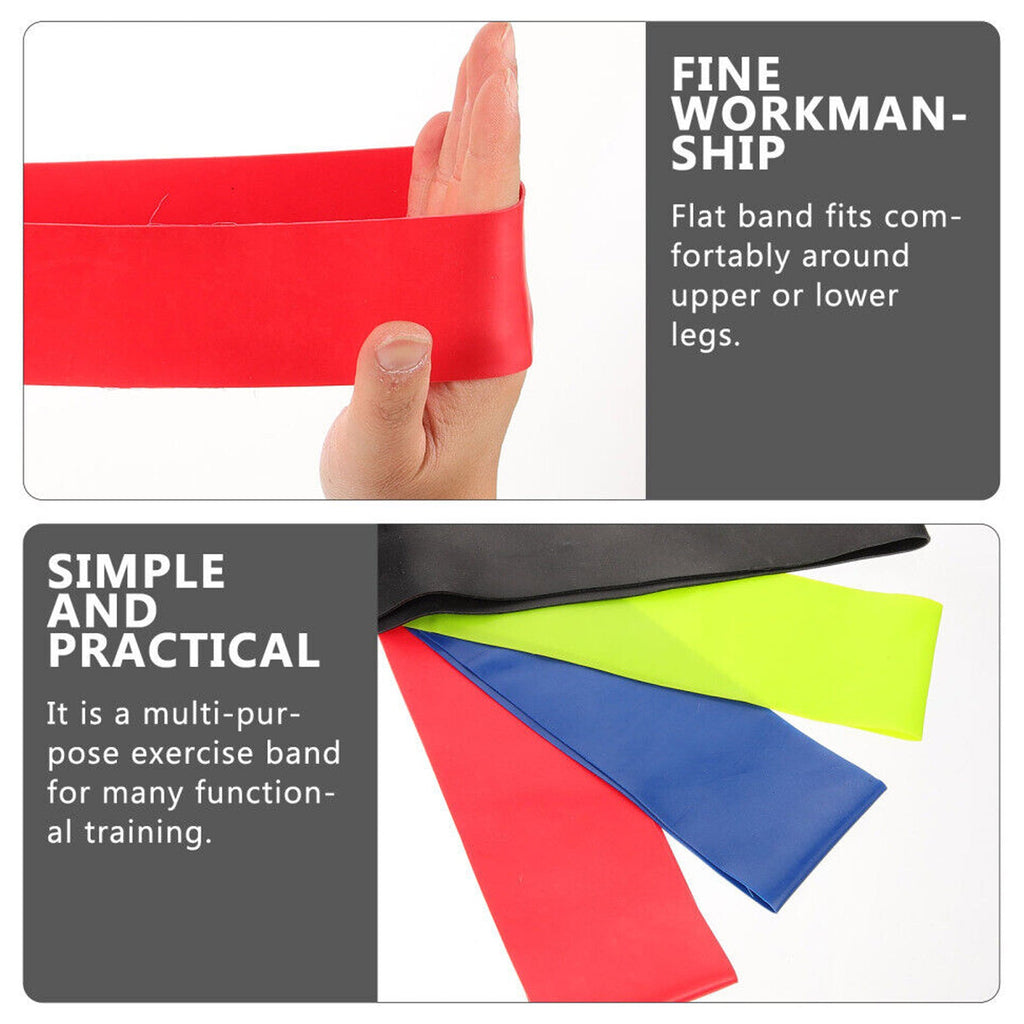 Resistance Band Loop Set – 5‑Level Lightweight Latex Bands for Home Workouts, Pilates & Strength Training – Toning, Mobility & Recovery Tool