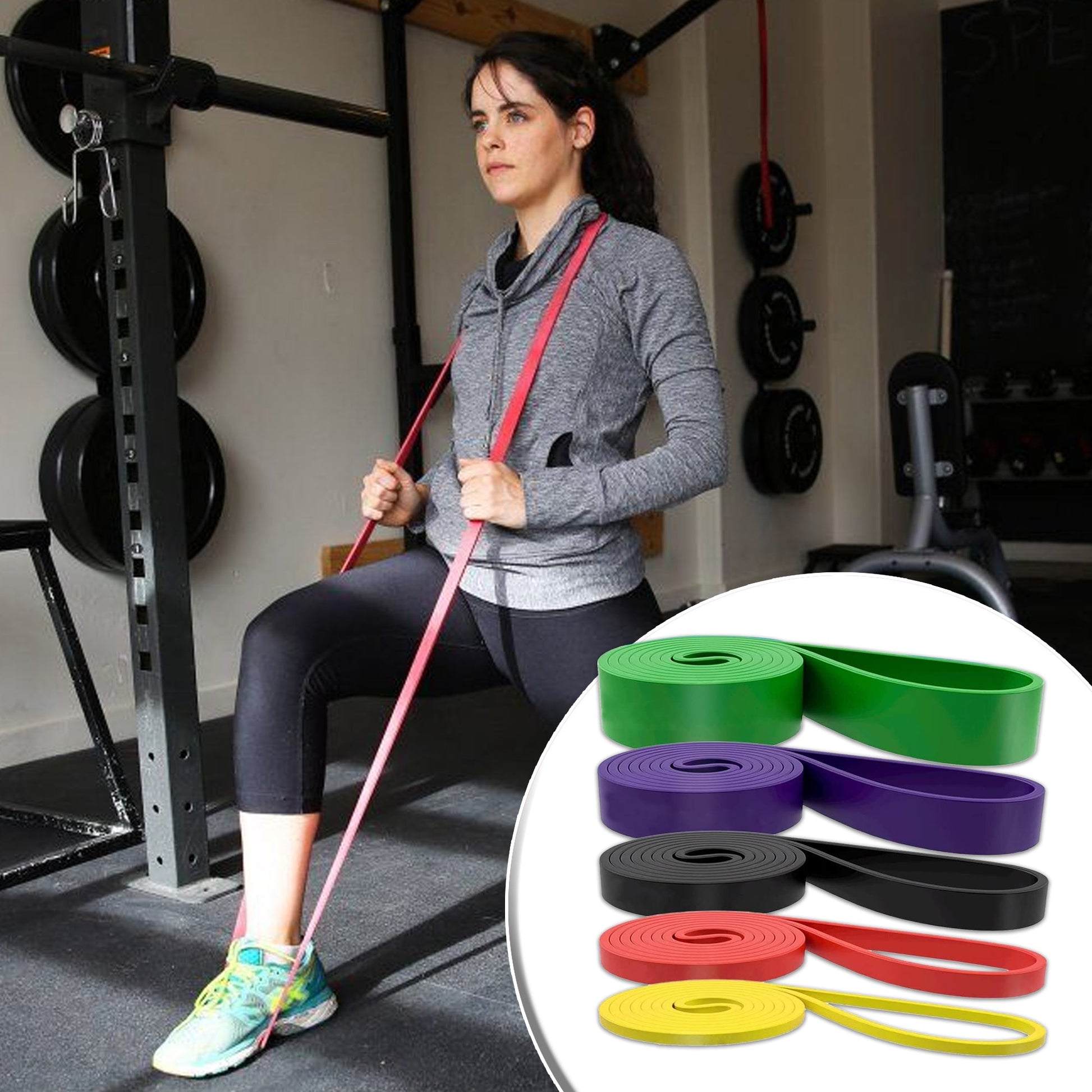Adjustable Resistance Bands Set – 5‑Level Heavy‑Duty Latex, Pull‑Up & Strength Training, Mobility & Rehab for Home Gym