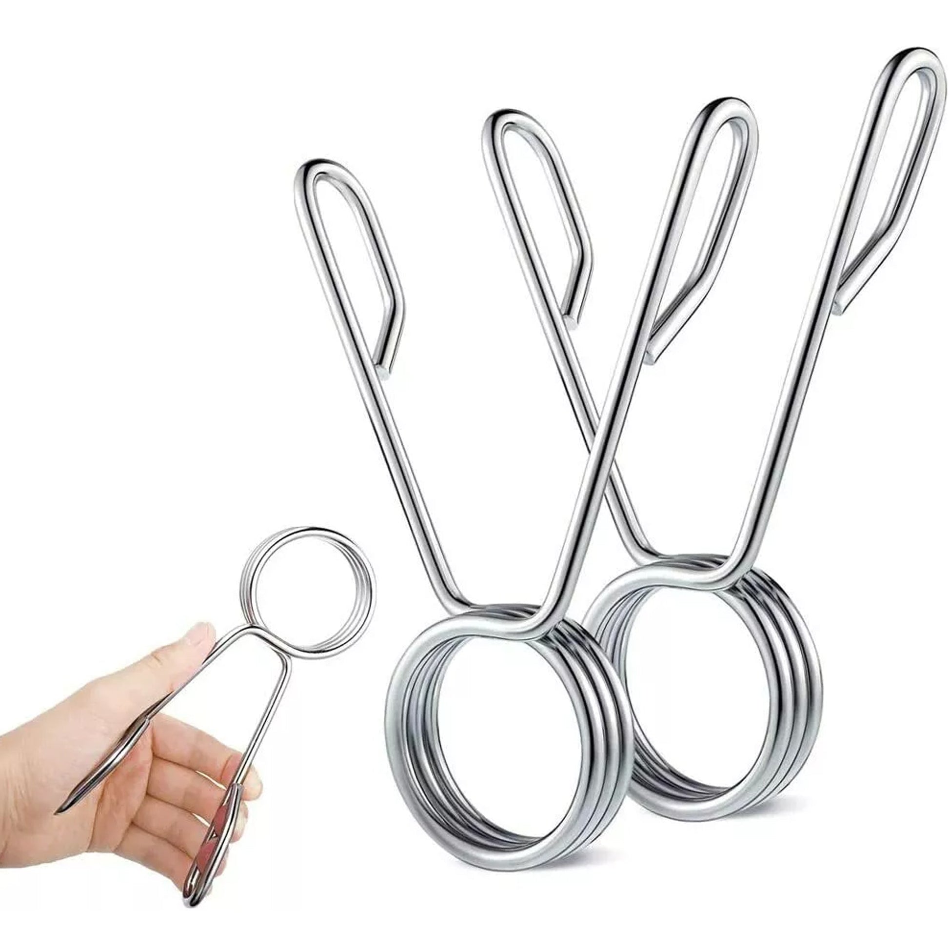 Olympic 2″ Spring Collars – Chrome-Plated Steel Barbell Clips for 50 mm Olympic Bars, Secure Grip for Home Gym, Strength Training