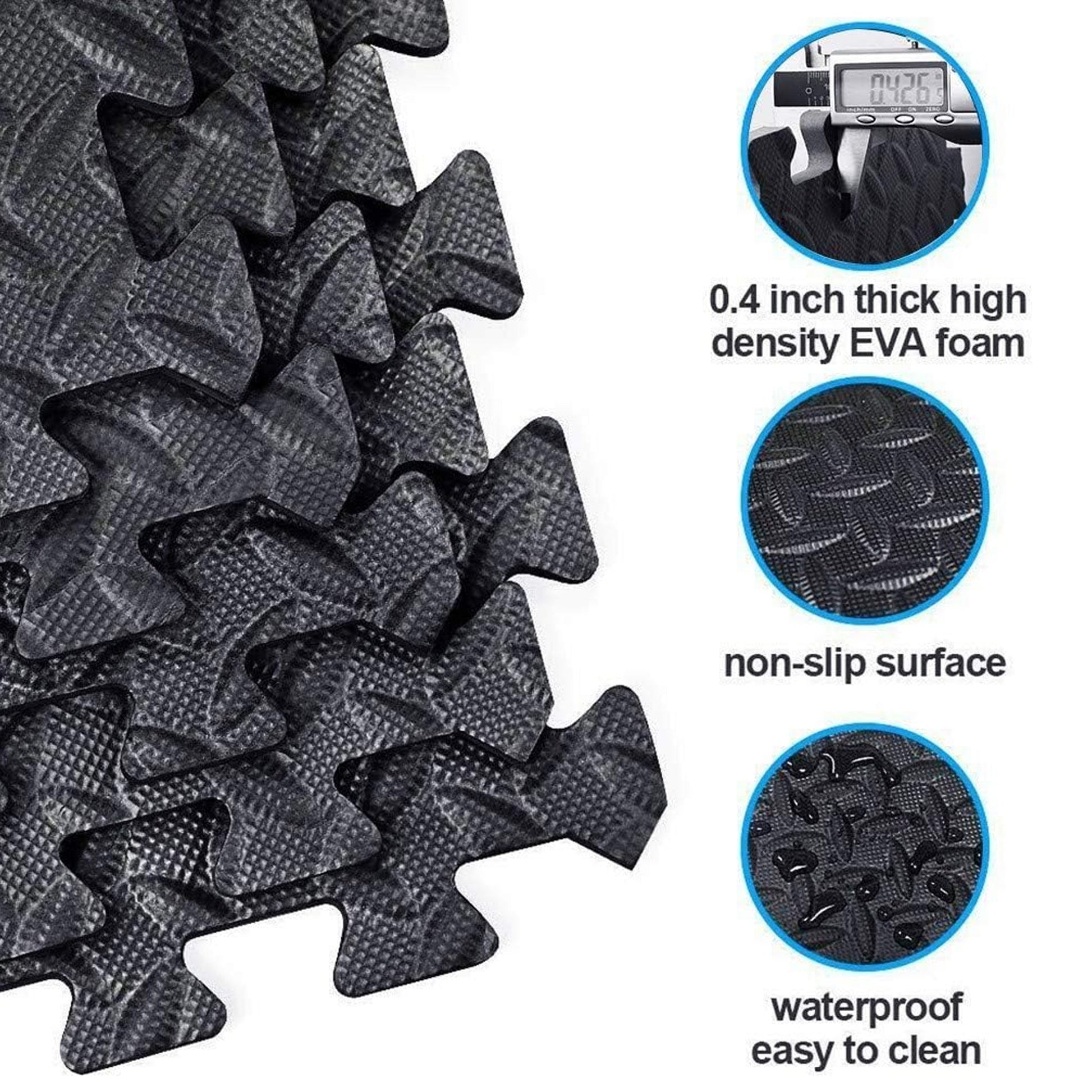 Heavy‑Duty 10 mm EVA Foam Puzzle Exercise Mat – Non‑Slip, Interlocking Tiles for Home Gym, Durable Comfort & Sound‑Damping Flooring