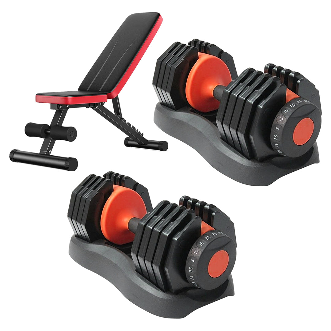 40 kg Adjustable Dumbbell – Cast Iron 17‑in‑1 Dial Weights, Heavy‑Duty Strength Training for Home Gym & Studio, Compact Space‑Saving Fitness Gear