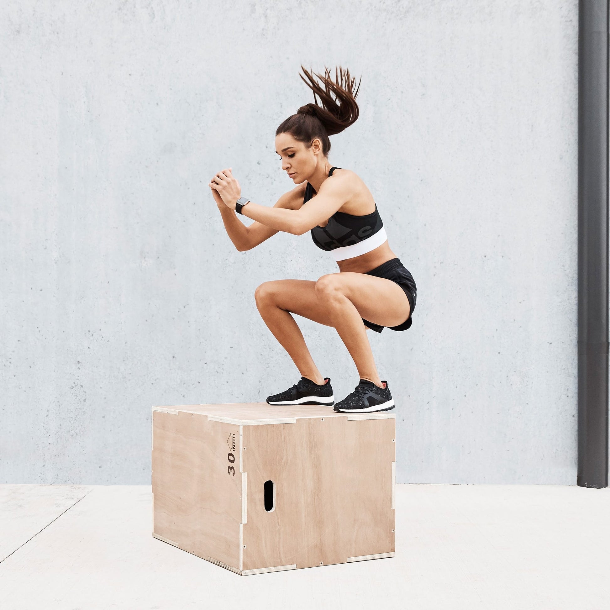 Wooden Plyometric 3‑in‑1 Jump Box – Premium Baltic Birch Wood, Reversible Heights, Non‑Slip Corners, Strength & Agility Training for Home Gyms