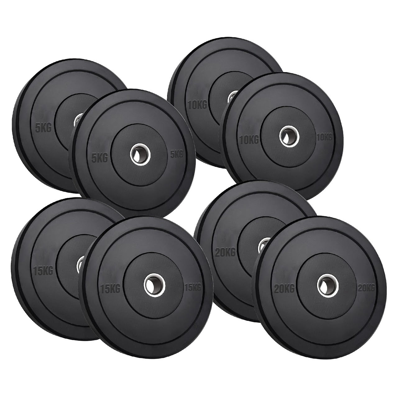 Heavy‑Duty Olympic Bumper Plates – Durable Rubber Weight Plates, Cast Iron Core, Shock‑Absorbing Design, Strength Training & Weightlifting, Home Gym