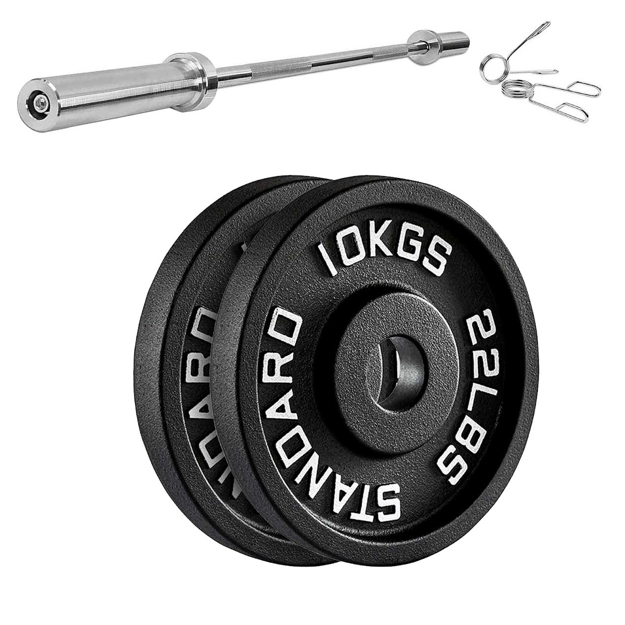 Heavy-Duty Cast Iron Weight Plates | Durable Strength Training Discs for Home & Gym | Sold as Singles, Pairs, or Sets | Ideal for Dumbbells & Barbells