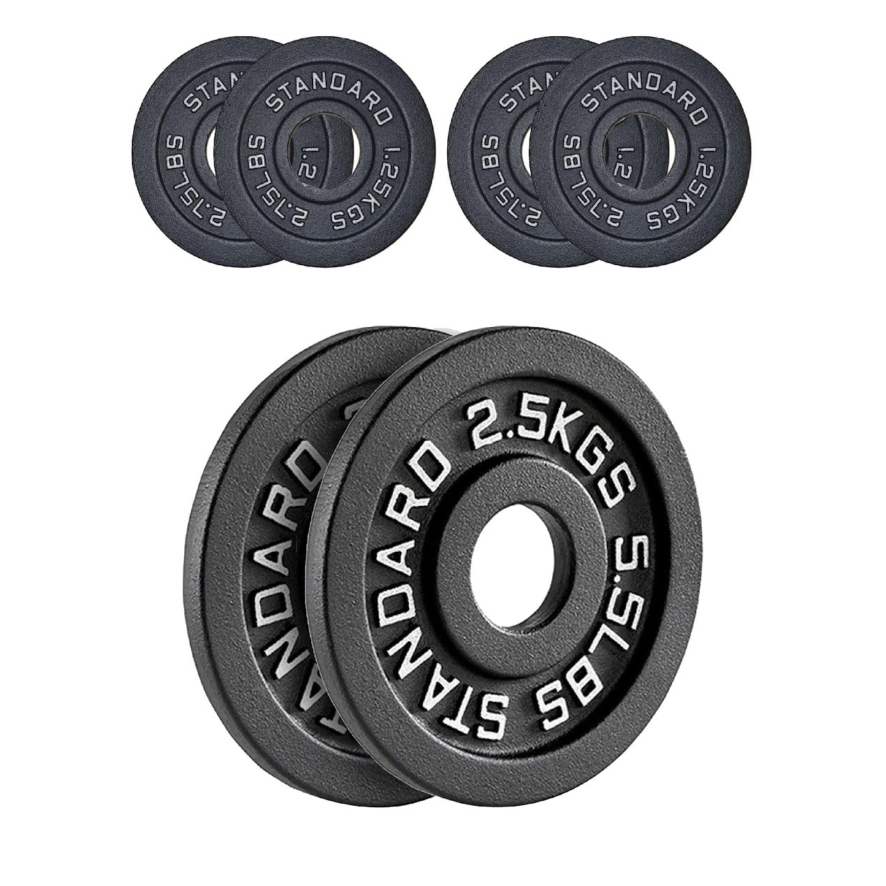 Heavy-Duty Cast Iron Weight Plates | Durable Strength Training Discs for Home & Gym | Sold as Singles, Pairs, or Sets | Ideal for Dumbbells & Barbells