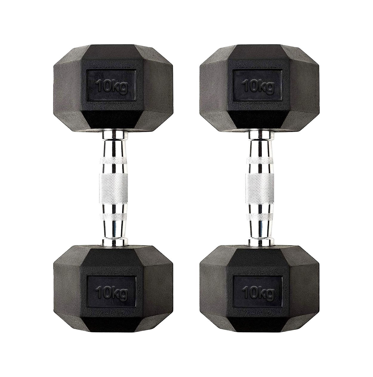 Hex Dumbbell Set 2.5kg–60kg – Rubber-Coated Anti-Roll Weights with Steel Handles – Dumbbell Pairs & Rack Bundles for Home & Commercial Gym Use