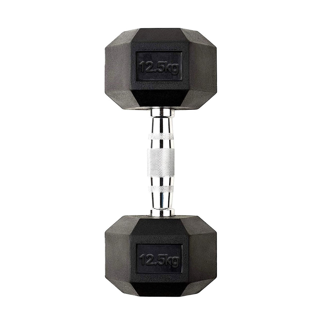 Hex Dumbbell Set 2.5kg–60kg – Rubber-Coated Anti-Roll Weights with Steel Handles – Dumbbell Pairs & Rack Bundles for Home & Commercial Gym Use