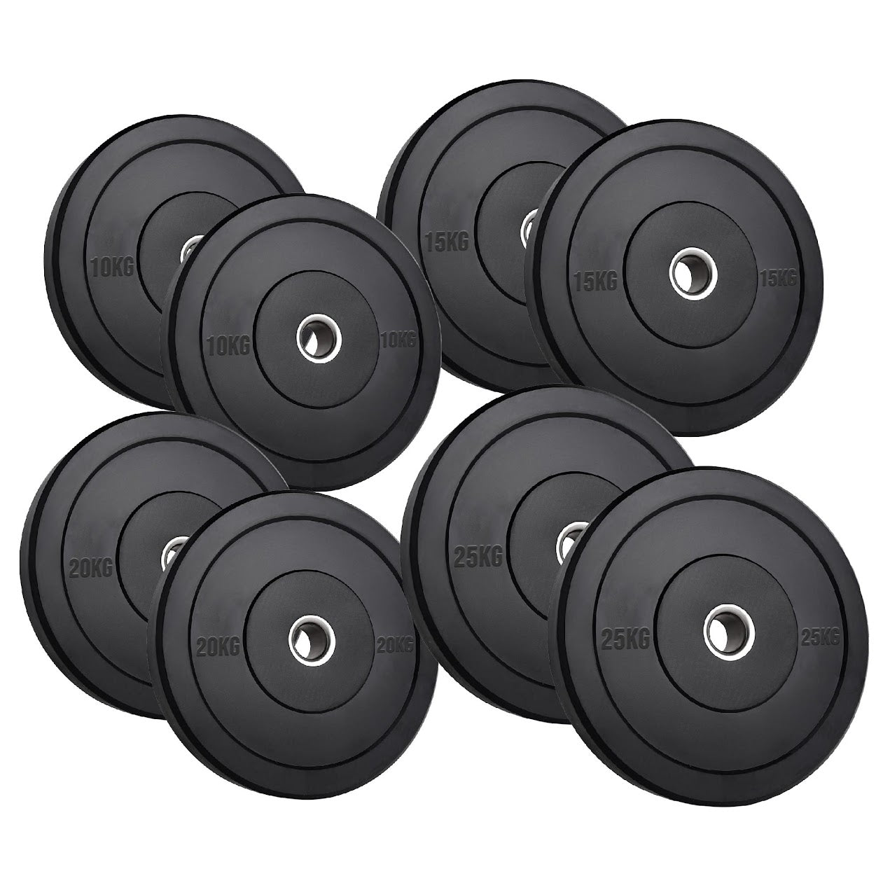 Heavy‑Duty Olympic Bumper Plates – Durable Rubber Weight Plates, Cast Iron Core, Shock‑Absorbing Design, Strength Training & Weightlifting, Home Gym