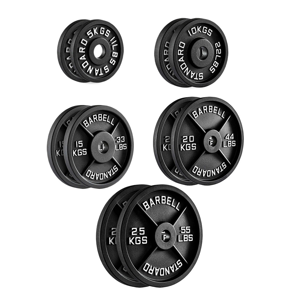 Heavy-Duty Cast Iron Weight Plates | Durable Strength Training Discs for Home & Gym | Sold as Pairs, or Sets | Ideal for Dumbbells & Barbells