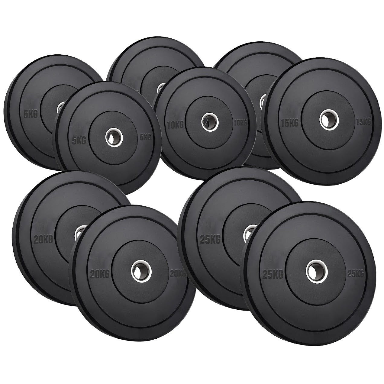 Heavy‑Duty Olympic Bumper Plates – Durable Rubber Weight Plates, Cast Iron Core, Shock‑Absorbing Design, Strength Training & Weightlifting, Home Gym