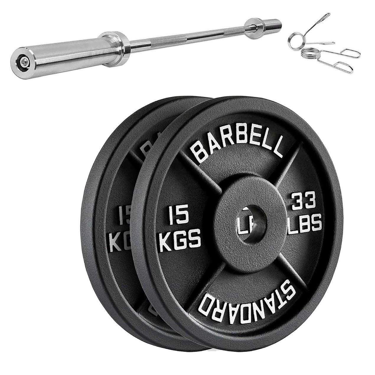 Heavy-Duty Cast Iron Weight Plates | Durable Strength Training Discs for Home & Gym | Sold as Singles, Pairs, or Sets | Ideal for Dumbbells & Barbells