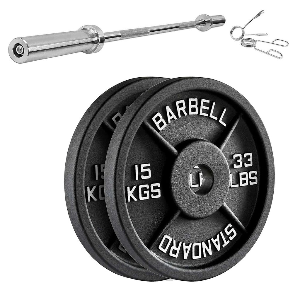 Heavy-Duty Cast Iron Weight Plates | Durable Strength Training Discs for Home & Gym | Sold as Singles, Pairs, or Sets | Ideal for Dumbbells & Barbells
