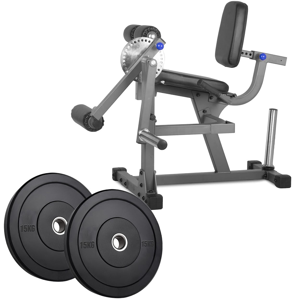 Heavy‑Duty Adjustable Leg Extension & Curl Machine – Steel Frame Home Gym Quad & Hamstring Strength Trainer, Seated Design for Compact Studio